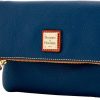 Dooney & Bourke Women's Foldover Zip Crossbody in Pebble Grain Leather, Small Sized Handbag with Adjustable Shoulder Strap amplitude