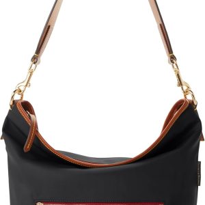 Dooney & Bourke Hobo Shoulder Bags for Women, Small Nylon Tote with Zipper-0