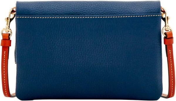Dooney & Bourke Women's Foldover Zip Crossbody in Pebble Grain Leather, Small Sized Handbag with Adjustable Shoulder Strap dooney bourke