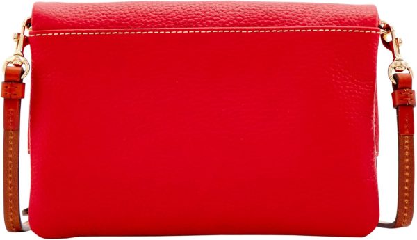 Dooney & Bourke Women's Foldover Zip Crossbody in Pebble Grain Leather, Small Sized Handbag with Adjustable Shoulder Strap-3
