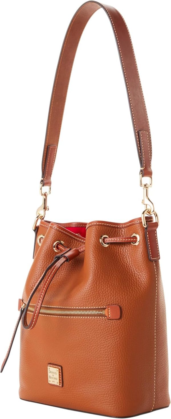 Dooney & Bourke Women's Drawstring in Pebble Grain Leather, Medium Sized Handbag with Closure-1