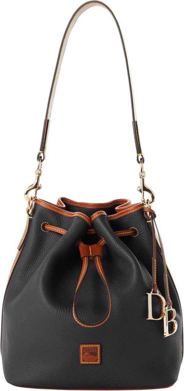 Dooney & Bourke Women's Drawstring in Pebble Grain Leather, Large Sized Handbag with Drawstring Closure sora