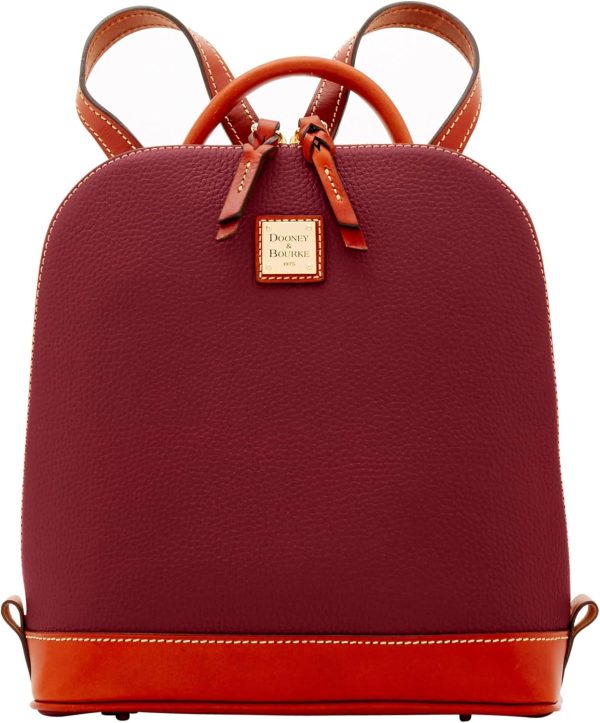 Dooney & Bourke Handbag, Pebble Grain Zip Pod Backpack - Red-0