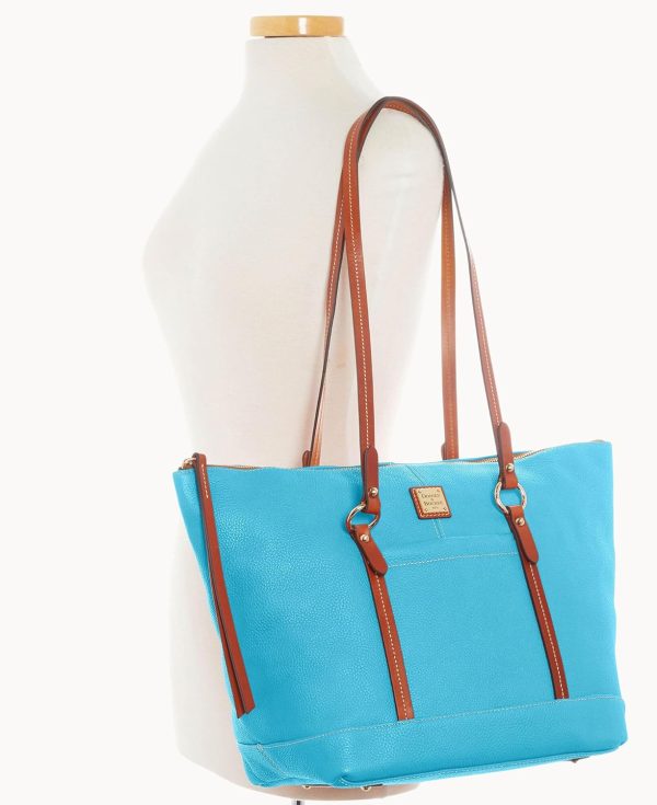 Dooney & Bourke Handbags for Women, Pebble Grain Leather Tote Bag with Zipper Compartments-4