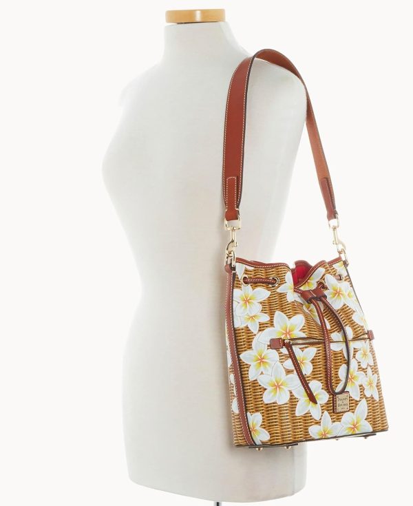 Dooney & Bourke Plumeria Drawstring Bucket Bag/Zip Around Wallet Bundle-3