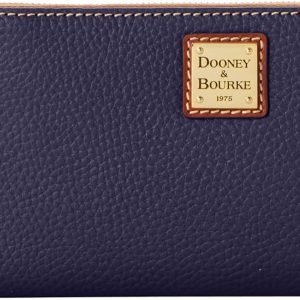 Dooney & Bourke Women's Large Zip Around Wristlet Crossbody in Pebble Grain Leather, with Detachable Shoulder Strap-0