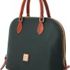 Dooney & Bourke Women's Domed Satchel in Pebble Grain Leather, Large Handbag with Adjustable Detachable Shoulder Strap-1