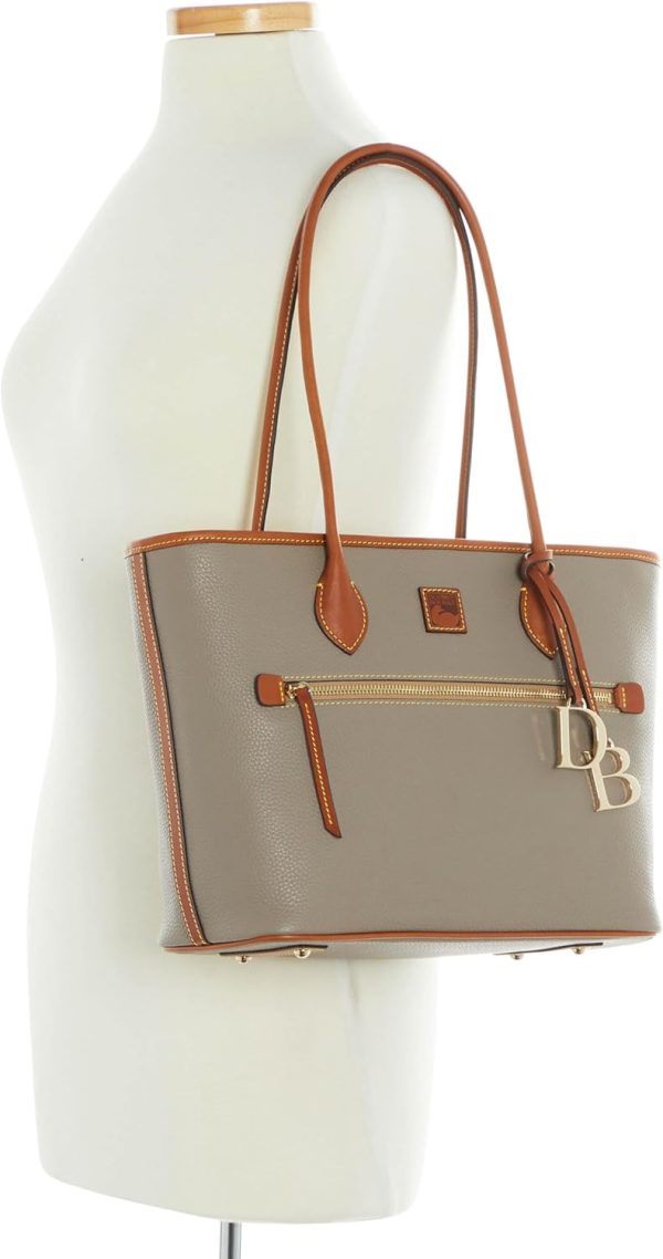 Dooney & Bourke Large Tote Bags for Women, Pebble Grain Leather Bag with Zipper and Long Shoulder Straps-3