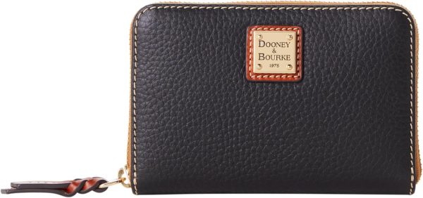 Dooney & Bourke Wallet, Pebble Grain Medium Zip Around Wallet - Black-0