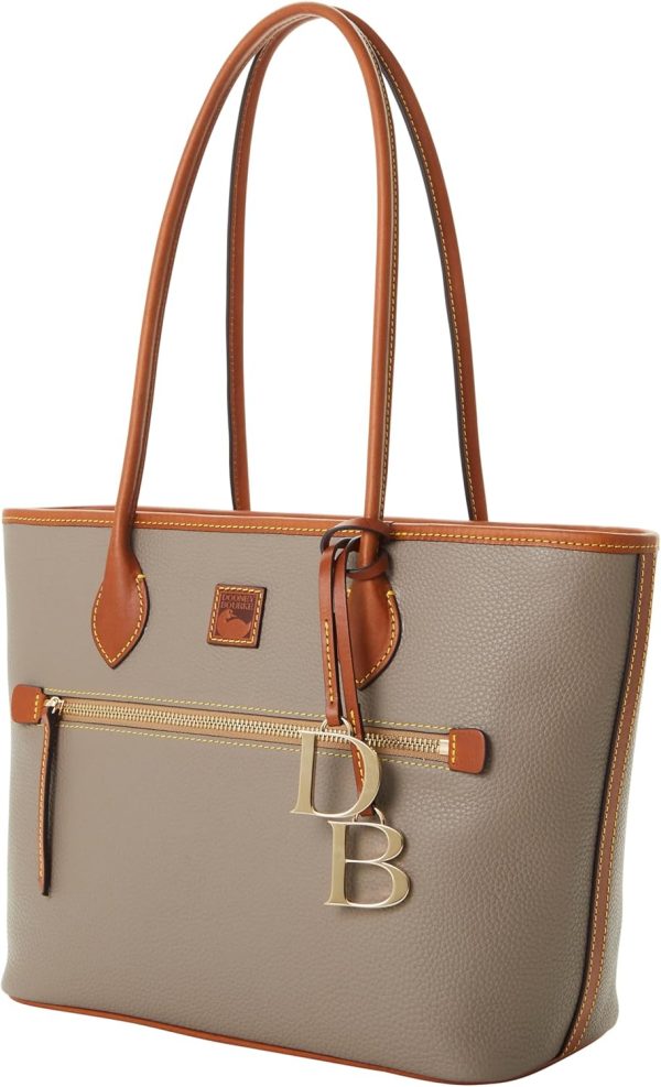 Dooney & Bourke Large Tote Bags for Women, Pebble Grain Leather Bag with Zipper and Long Shoulder Straps-1