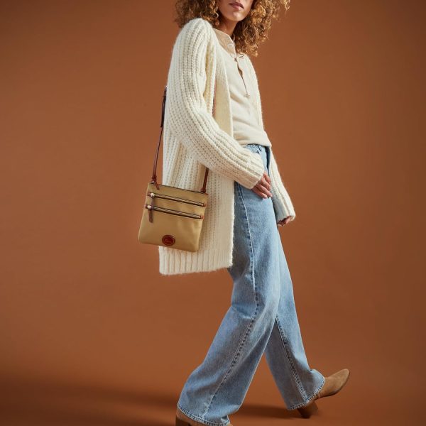 Dooney & Bourke Women's North South Triple Zip Crossbody in Lightweight Nylon, Handbag with Adjustable Shoulder Strap-4