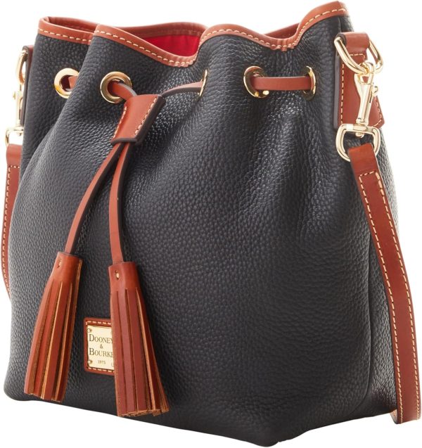 Dooney & Bourke Crossbody Bucket Bags for Women, Pebble Grain Leather Aimee Drawstring Purse-1