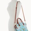 Dooney & Bourke Geena Satchel Shoulder Bag and Large Zip Around Wristlet Bundled Set-4