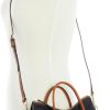 Dooney & Bourke Designer Handbags for Women, Pebble Grain Leather Satchel Bag with Crossbody Strap Logo Charms-3
