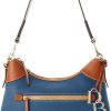 Dooney & Bourke Shoulder Bags for Women, Pebble Grain Leather Hobo Bag with Charms-0