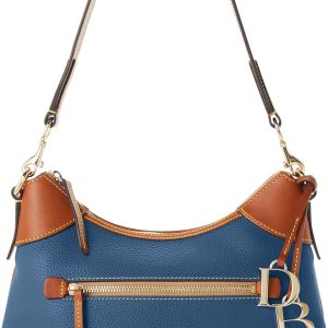 Dooney & Bourke Shoulder Bags for Women, Pebble Grain Leather Hobo Bag with Charms-0