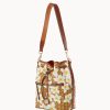 Dooney & Bourke Plumeria Drawstring Bucket Bag/Zip Around Wallet Bundle-2