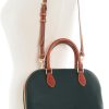 Dooney & Bourke Women's Domed Satchel in Pebble Grain Leather, Large Handbag with Adjustable Detachable Shoulder Strap-3