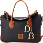Dooney & Bourke Designer Handbags for Women, Pebble Grain Leather Satchel Bag with Crossbody Strap Logo Charms-0