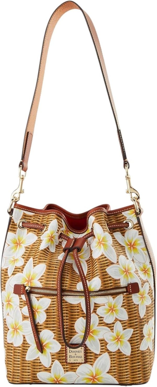 Dooney & Bourke Plumeria Drawstring Bucket Bag/Zip Around Wallet Bundle-1