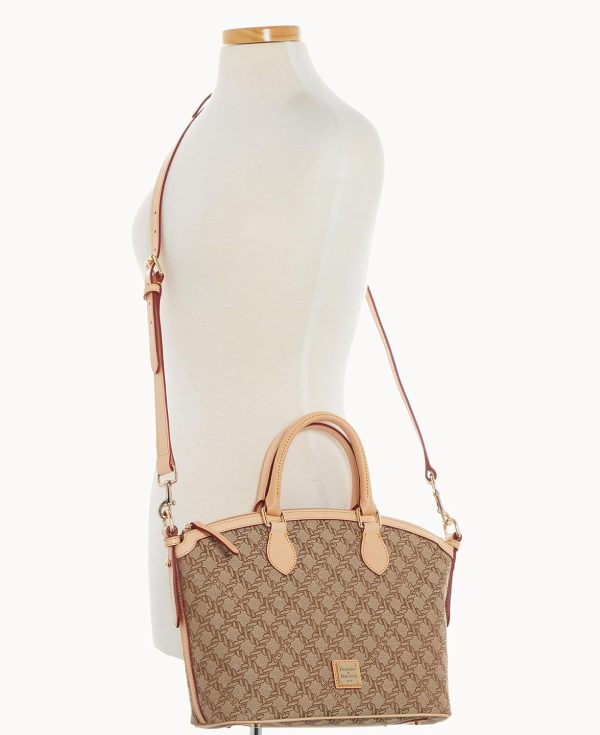 Dooney & Bourke Handbag, Maritime Domed Satchel - Brown-4