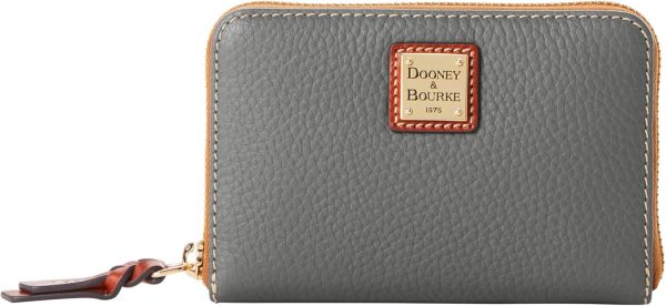 Dooney & Bourke Wallet, Pebble Grain Medium Zip Around Wallet - Grey-0