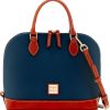 Dooney & Bourke Women's Zip Satchel in Pebble Grain Leather, Large Handbag with Adjustable Detachable Shoulder Strap-0