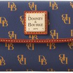 Dooney & Bourke Wallets for Women, Large Leather Trifold Gretta Continental Clutch Purse Credit Card Holder-0