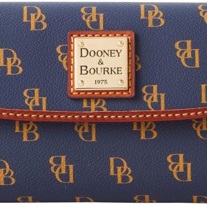 Dooney & Bourke Wallets for Women, Large Leather Trifold Gretta Continental Clutch Purse Credit Card Holder-0