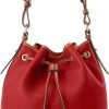 Dooney & Bourke Shoulder Bags, Pebble Grain Drawstring Leather Bucket Bags for Women-0