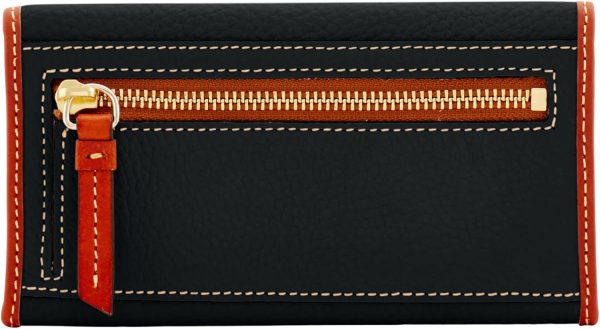 Dooney & Bourke Women's Continental Clutch in Pebble Grain Leather, Trifold Wallet with Multiple Card Holder-3
