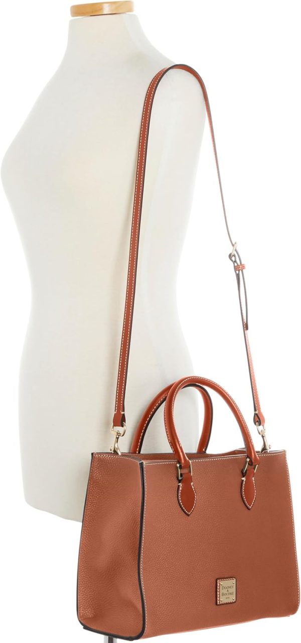 Dooney & Bourke Women's Janine Satchel in Pebble Grain Leather, Large Handbag with Adjustable Detachable Shoulder Strap-3
