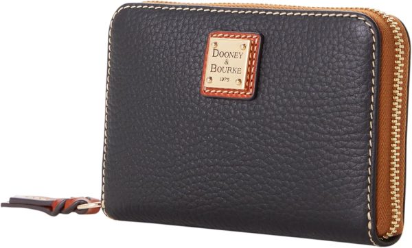 Dooney & Bourke Wallet, Pebble Grain Medium Zip Around Wallet - Black-1