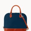Dooney & Bourke Women's Zip Satchel in Pebble Grain Leather, Large Handbag with Adjustable Detachable Shoulder Strap-4