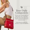 Dooney & Bourke Women's Crossbody in Pebble Grain Leather, Large Handbag with Adjustable Shoulder Strap amp