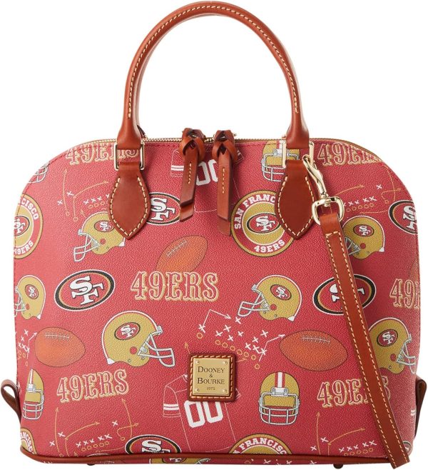 Dooney & Bourke Handbag, NFL 49ers Zip Zip Satchel | Red-0
