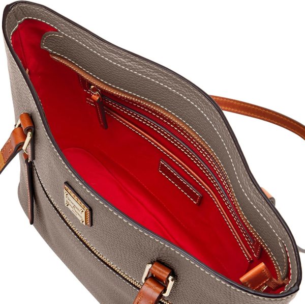Dooney & Bourke Tote Bags for Women, Large Pebble Grain Leather Shopper Bag with Zipper-2