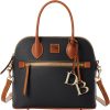 Dooney & Bourke Women's Domed Satchel in Pebble Grain Leather, Large Handbag with Adjustable Detachable Shoulder Strap-0