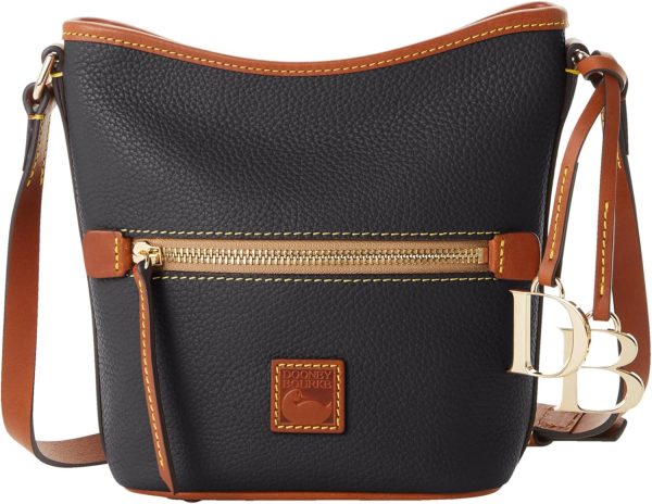 Dooney & Bourke Women's Small Zip Sac Shoulder Bag in Pebble Grain Leather, Handbag with Adjustable Crossbody Strap dooney & bourke inc
