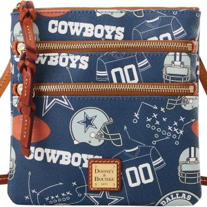 Dooney & Bourke Handbag, NFL Cowboys Triple Zip Crossbody | Navy-0