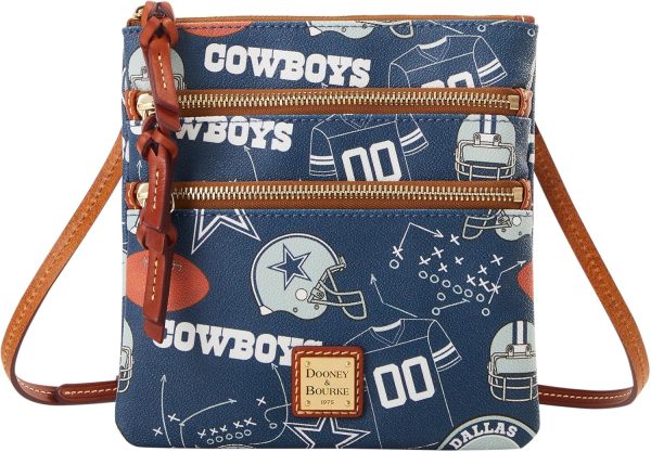 Dooney & Bourke Handbag, NFL Cowboys Triple Zip Crossbody | Navy-0