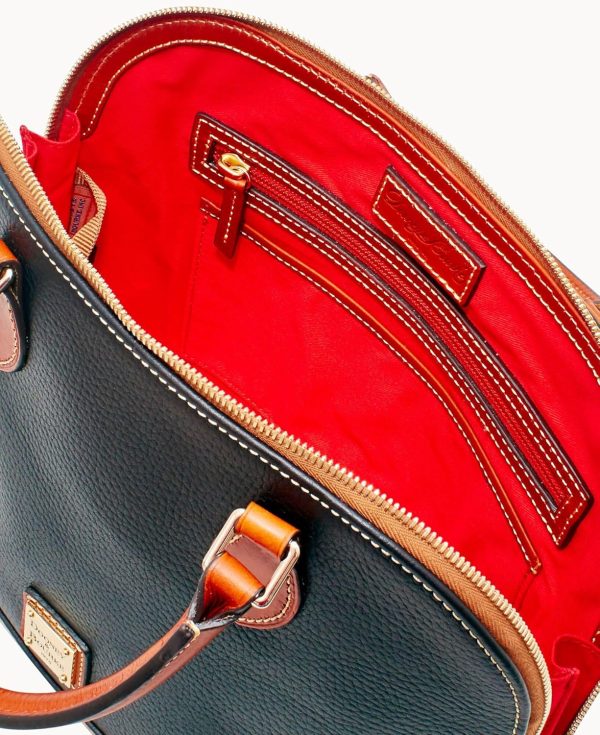 Dooney & Bourke Women's Zip Satchel in Pebble Grain Leather, Large Handbag with Adjustable Detachable Shoulder Strap shopify