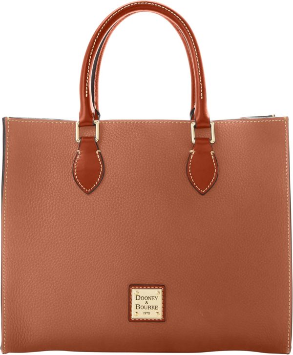 Dooney & Bourke Women's Janine Satchel in Pebble Grain Leather, Large Handbag with Adjustable Detachable Shoulder Strap-0