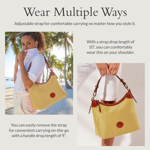 Dooney & Bourke Shoulder Bags for Women, Large Nylon Bag with Removable Adjustable Leather Handle-4