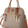 Dooney & Bourke Satchel Bags for Women, Pebble Grain Leather Domed Handbag with Optional Crossbody Bag Strap-1