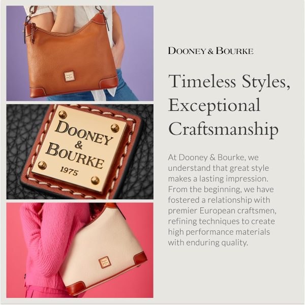 Dooney & Bourke Women's Drawstring in Pebble Grain Leather, Large Sized Handbag with Drawstring Closure-4