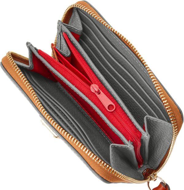 Dooney & Bourke Wallet, Pebble Grain Medium Zip Around Wallet - Grey-2