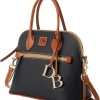 Dooney & Bourke Women's Domed Satchel in Pebble Grain Leather, Large Handbag with Adjustable Detachable Shoulder Strap dooney