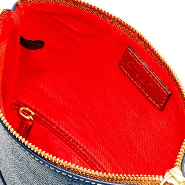 Dooney & Bourke Women's Foldover Zip Crossbody in Pebble Grain Leather, Small Sized Handbag with Adjustable Shoulder Strap sora