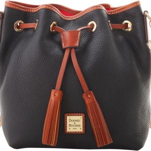 Dooney & Bourke Crossbody Bucket Bags for Women, Pebble Grain Leather Aimee Drawstring Purse-0